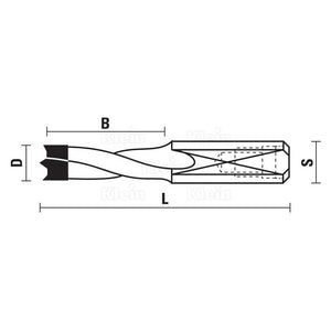 PUNTE COMPONIBILI HW PER FORI CIECHI "EXTRA FINE" Z=2